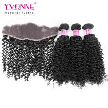 Brazilian Hair Bundles with Curly Lace Frontal